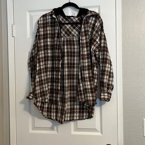 Oversized Flannel Hoodie 🧸